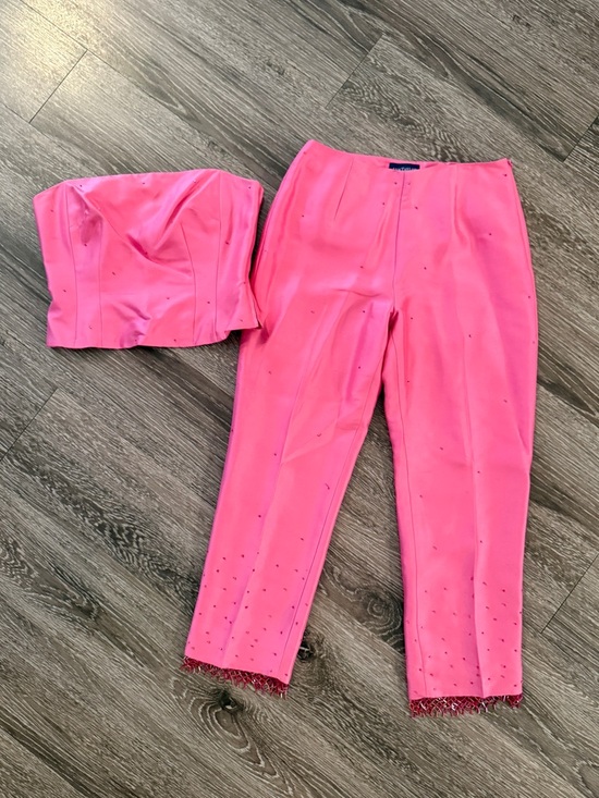 Ann Taylor Pants - Ann Taylor Silk Beaded Trousers and Crop Top Set